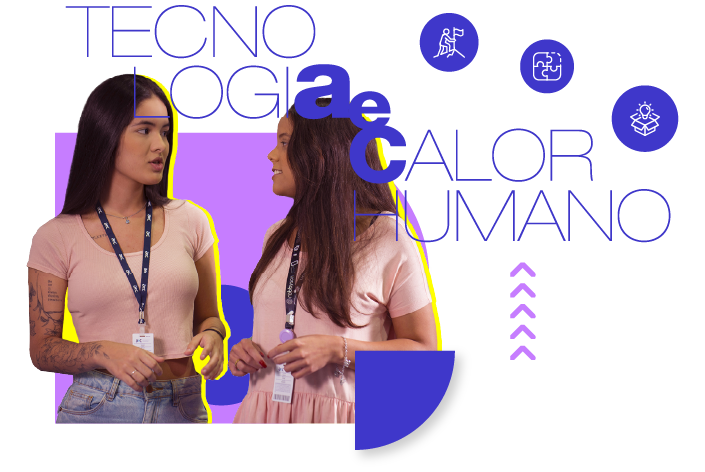 Duas mulheres com cabelos longos conversando